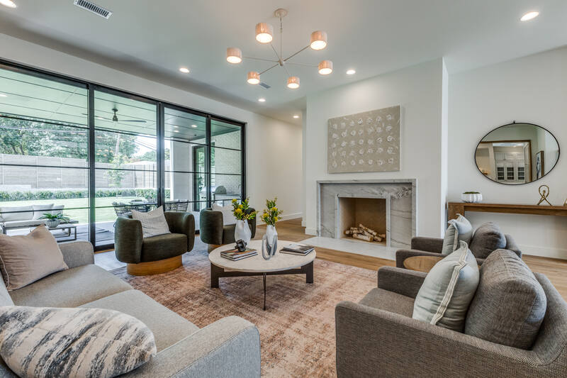 Cornelia Lane, living room fireplace